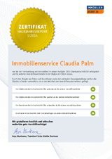 Immobilienservice Claudia Palm: Halbjahreszertifikat 2014 - Immobilienscout24